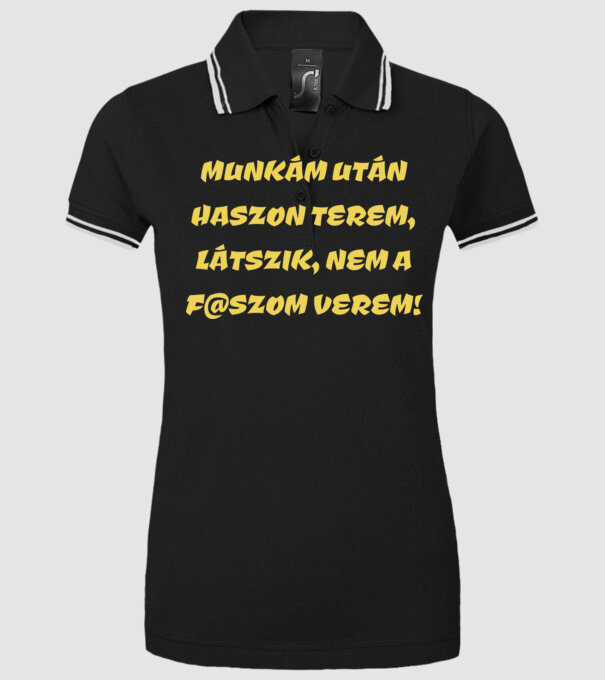  minta fekete pólón