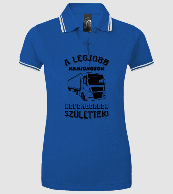  minta királykék pólón