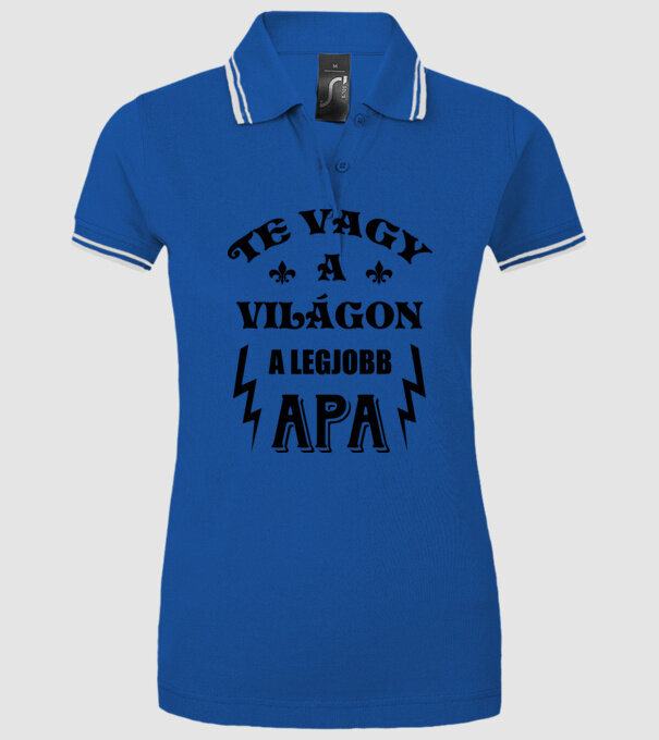  minta királykék pólón