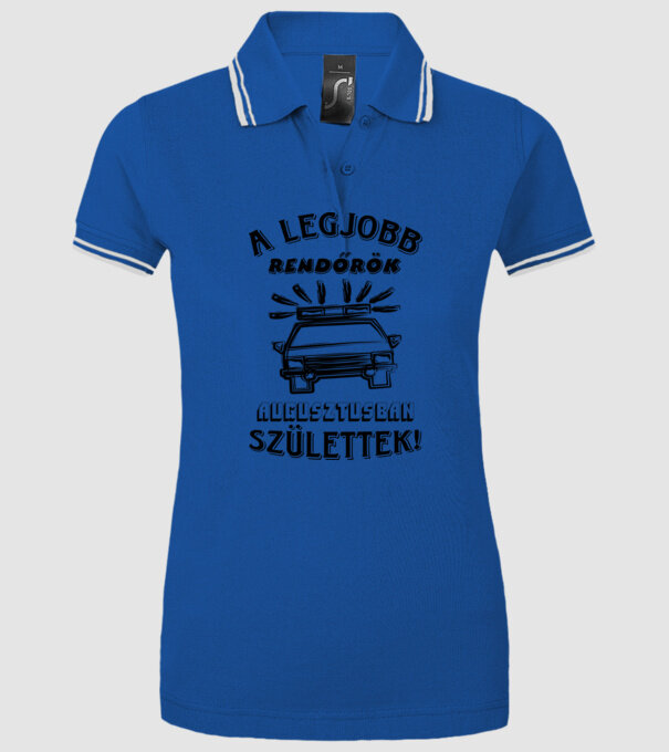  minta királykék pólón