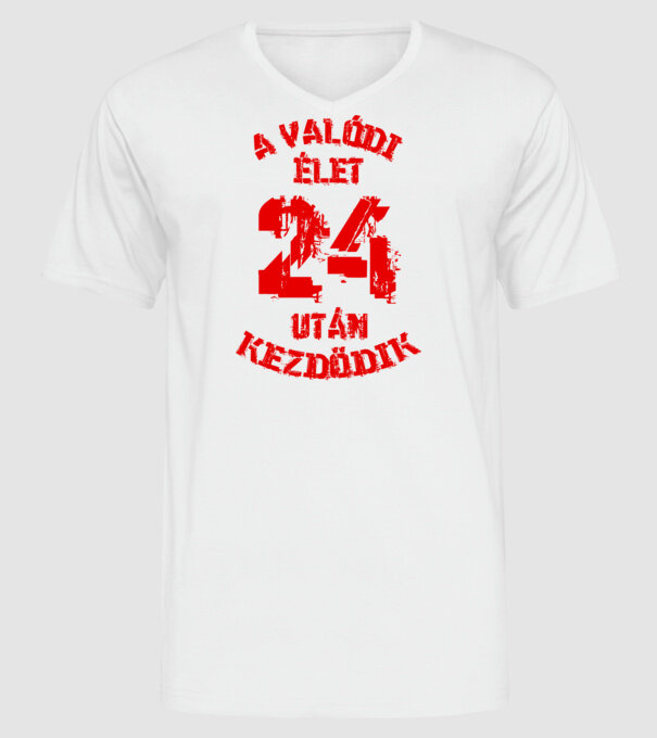  minta fehér pólón