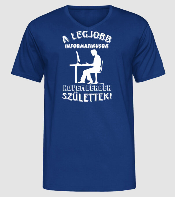  minta királykék pólón