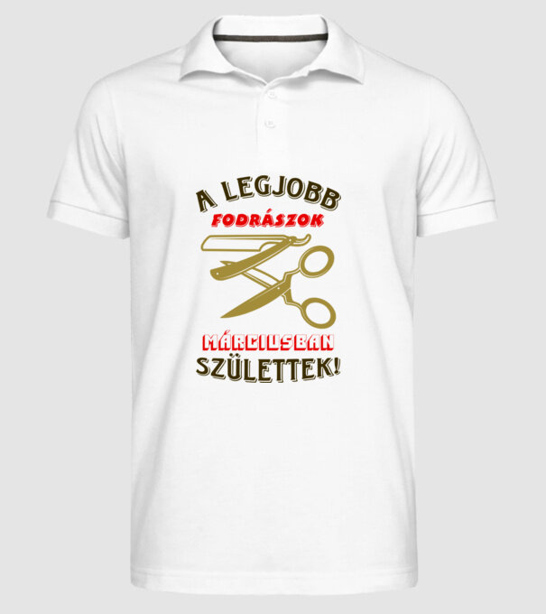  minta fehér pólón