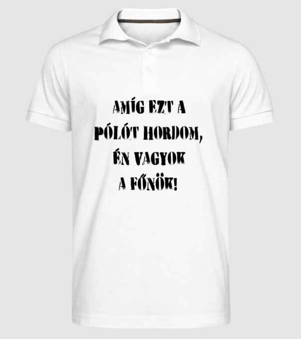  minta fehér pólón