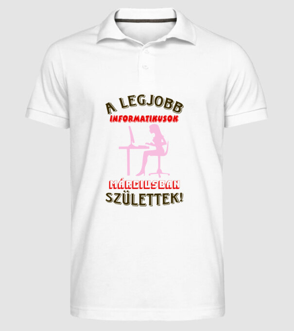  minta fehér pólón