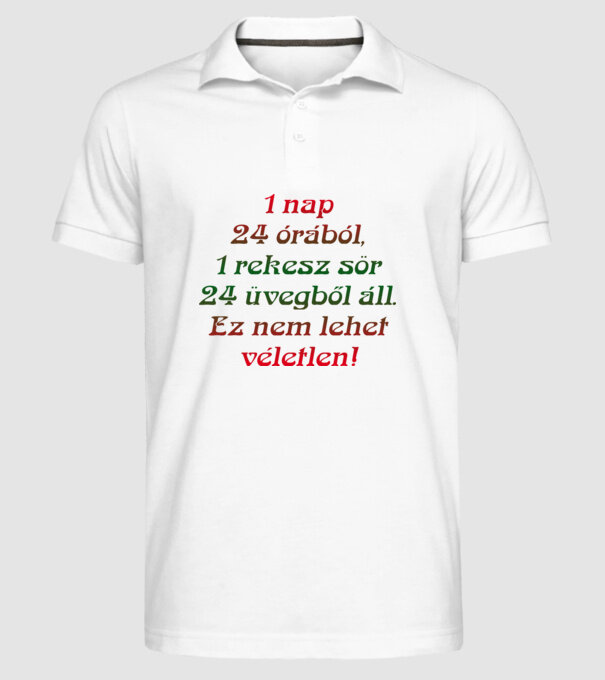  minta fehér pólón