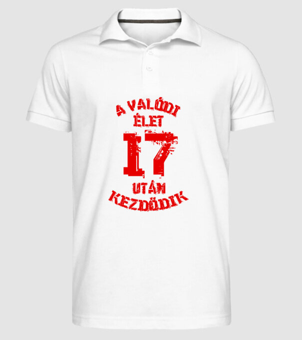  minta fehér pólón