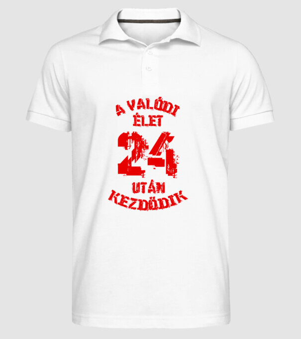  minta fehér pólón