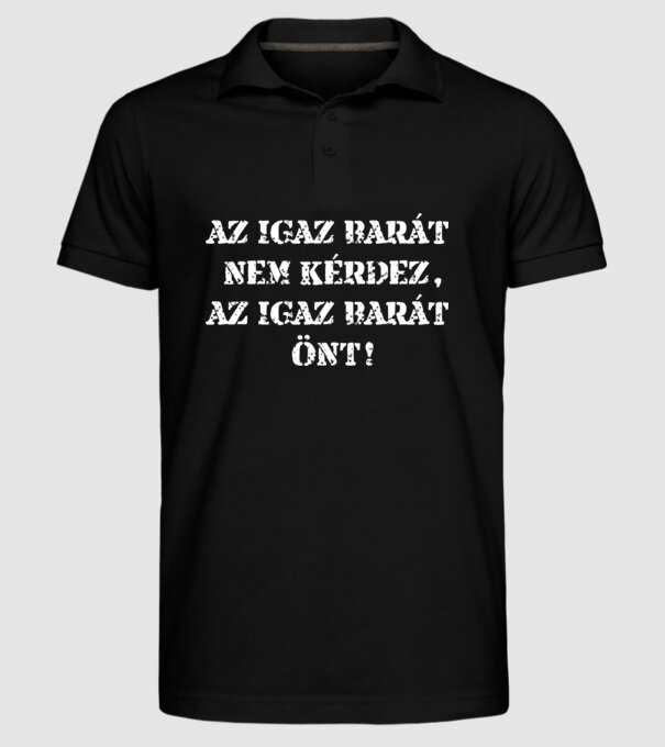  minta fekete pólón