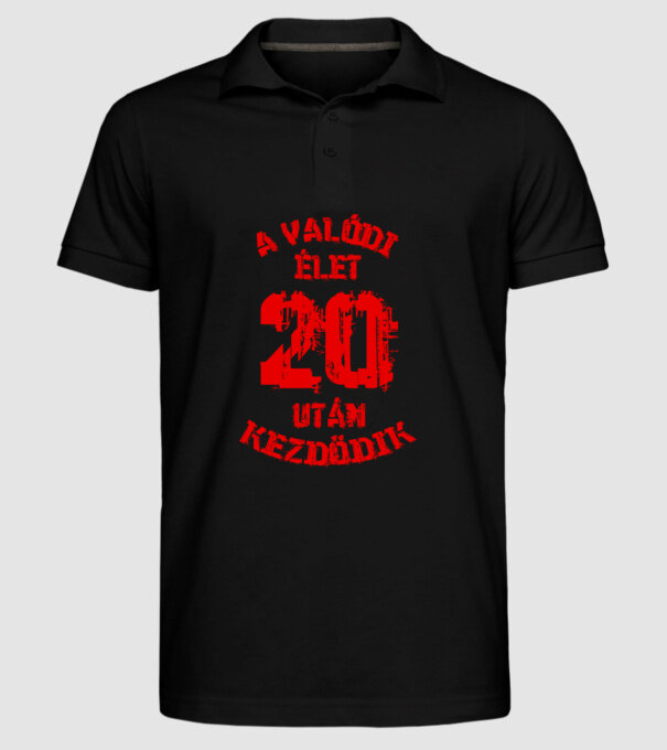  minta fekete pólón