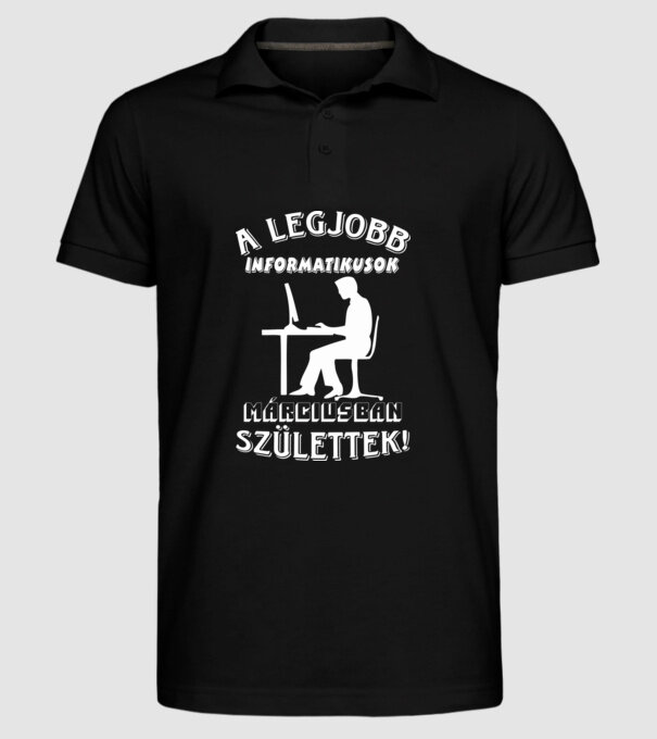  minta fekete pólón