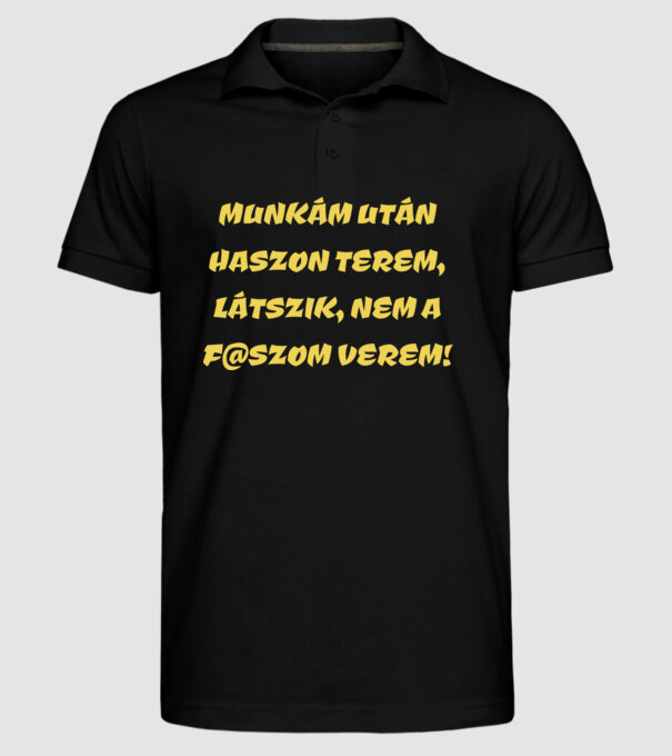  minta fekete pólón