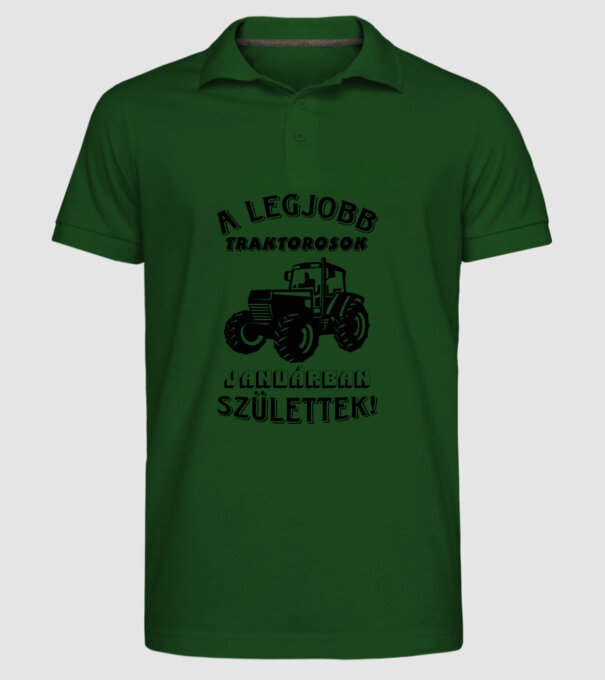  minta sötétzöld pólón