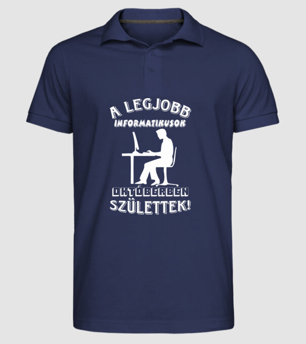  minta sötétkék pólón