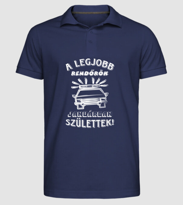  minta sötétkék pólón