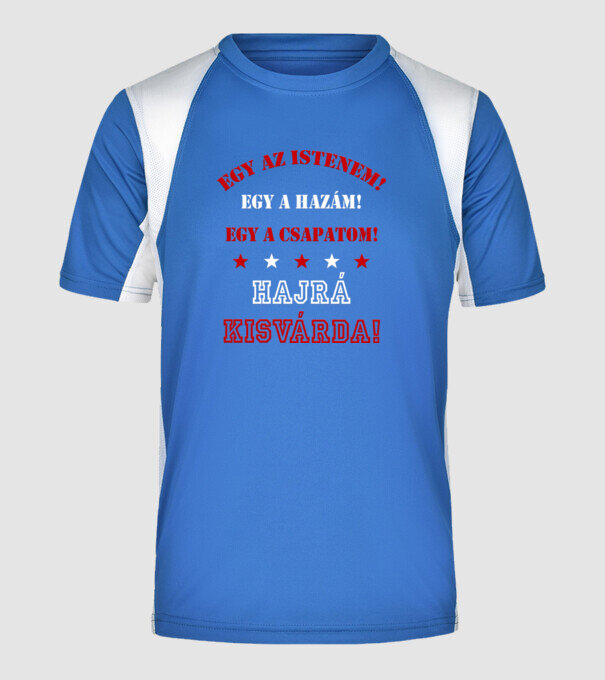  minta királykék pólón