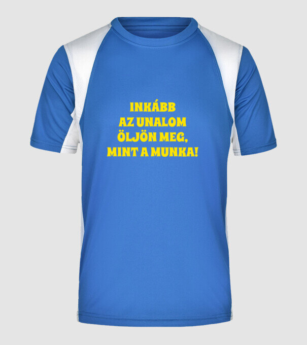  minta királykék pólón