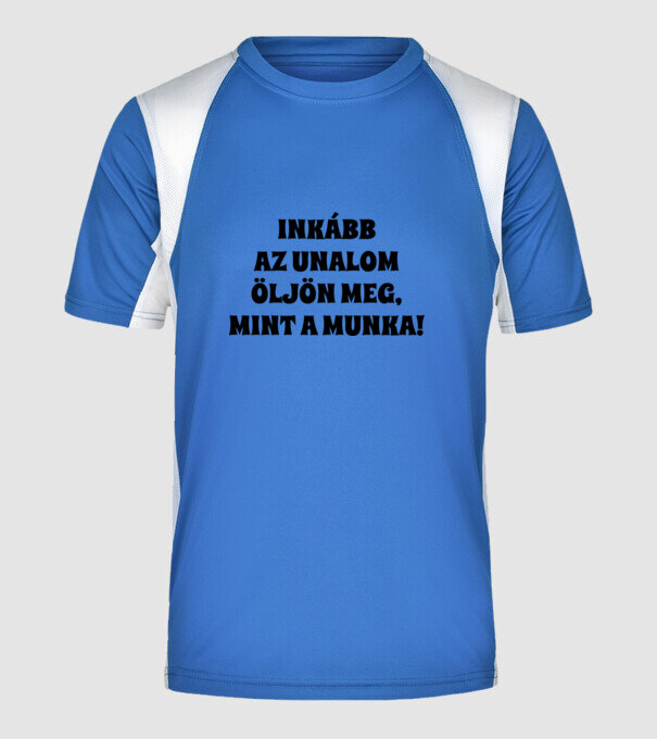  minta királykék pólón