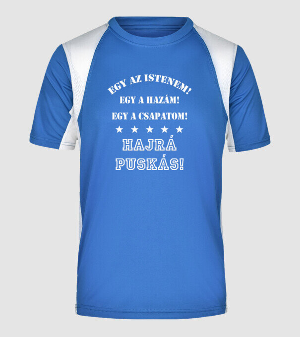  minta királykék pólón