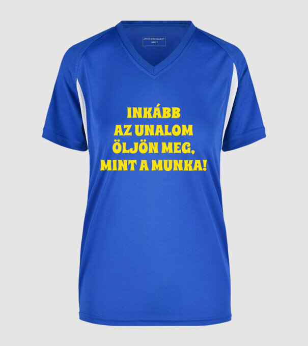  minta királykék pólón