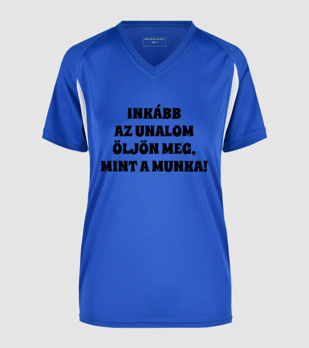  minta királykék pólón